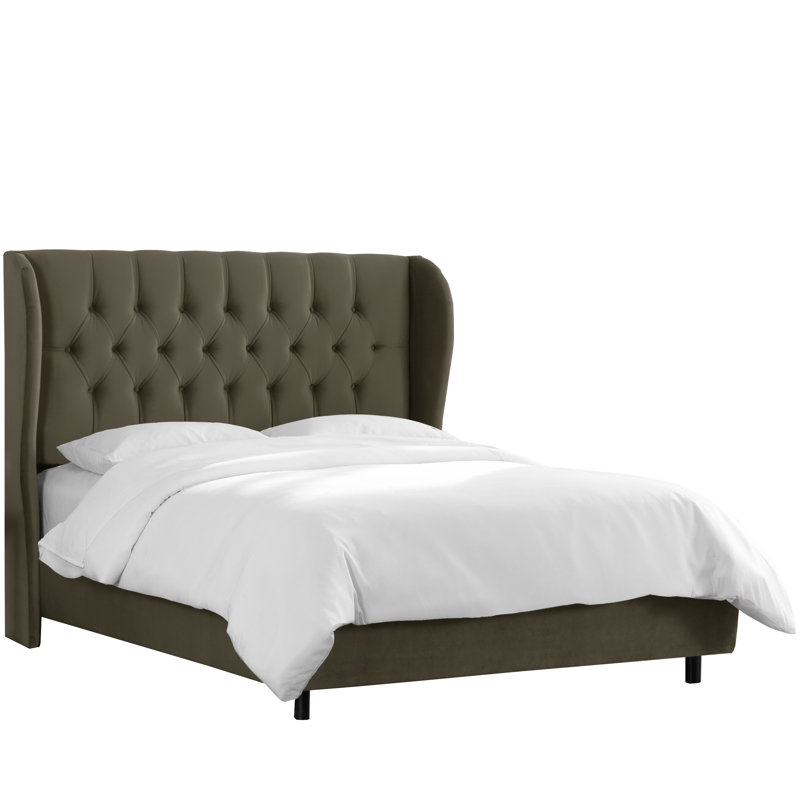 Alcantara diamond tufted upholstered standard bed discount